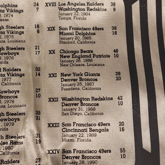 NWT Vintage 1991 Superbowl 25th Anniv Football XXV Lambskin Leather Jacket - Picture 10 of 16